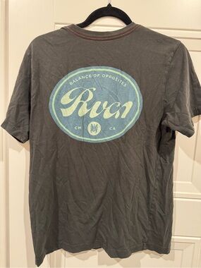 RVCA Boys Gray Graphic Logo T-Shirt